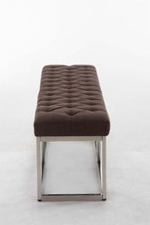 TPFLiving Sitzbank Amor Stoff - Gestell Edelstahl matt gebürstet - 150